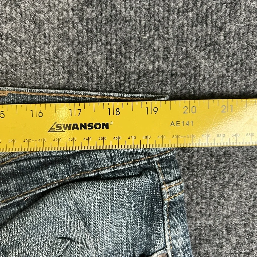 Levi's Denizen 236 Relaxed‎ Straight Jeans Blue Faded Distressed 38x29 READ